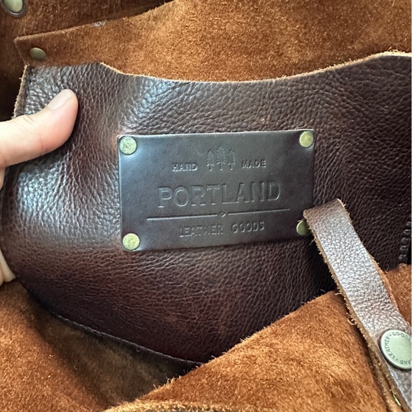 PORTLAND LEATHER GOODS Leather Tote Unisex Color Coldbrew Brown - Picture 4 of 14